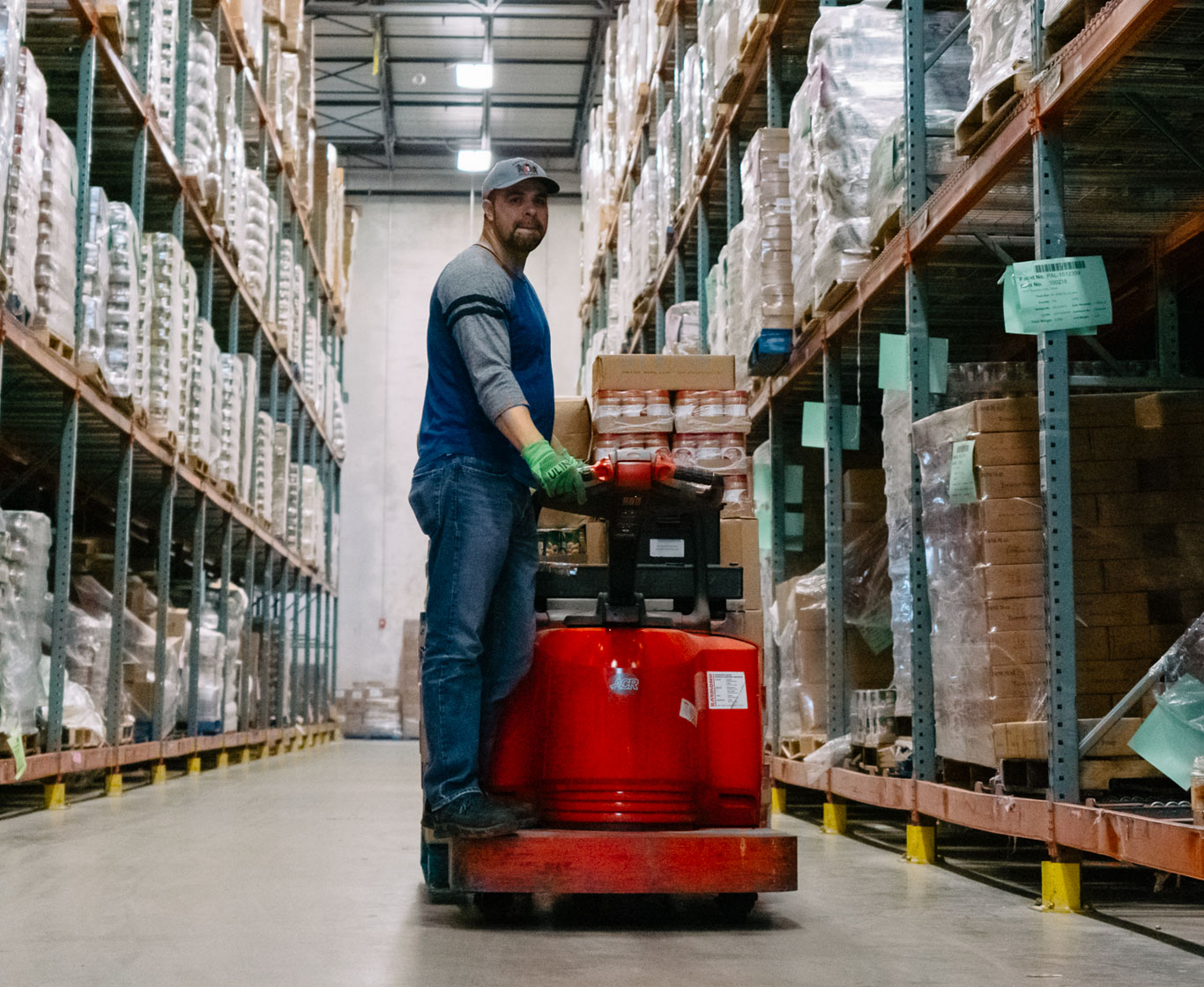 food bank warehouse employee